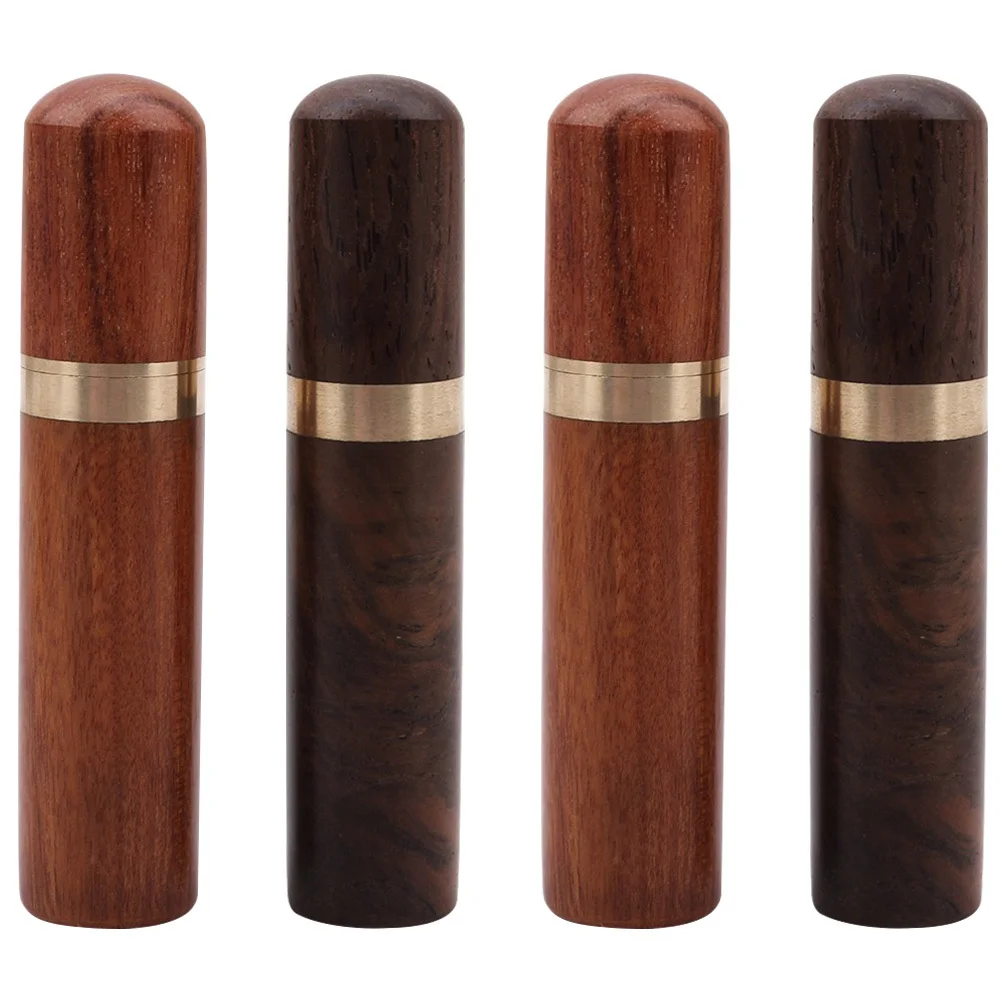 

4Pcs Needle Container Wooden Needle Case Chic Portable Sewing Tool for Organize Knitting Accessories Storage Box for Needles