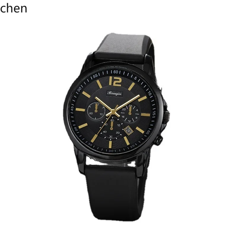 

ZZ Men's Watch Casual Quartz Watch Fashion Atmospheric Gold Scale Watch with Calendar