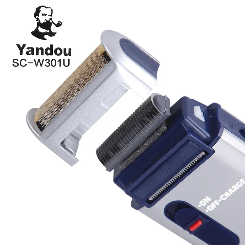 Rechargeable Yandou Men Electric Razor Shaver Silver Men's Razor Men Sideburns Trimmer Razors for Shaving Men