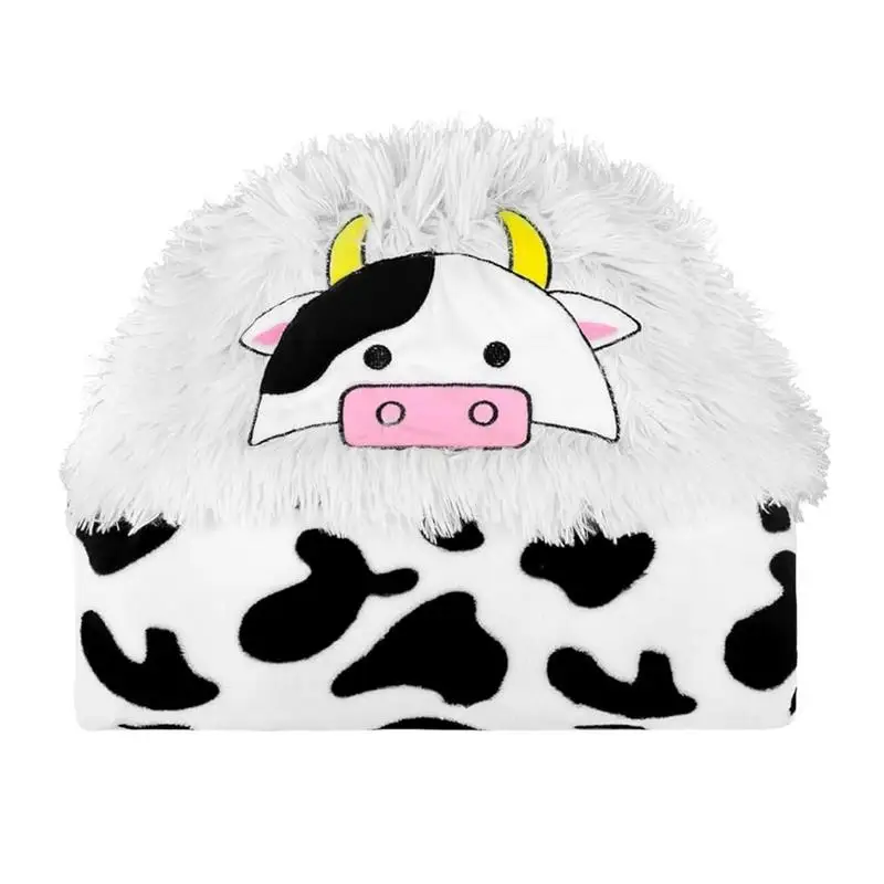 Cow Blanket Hoodie with Sleeves Winter Homewear Oversized Hoodies TV Blanket Hooded Blanket for Sleeping Napping Watching TV