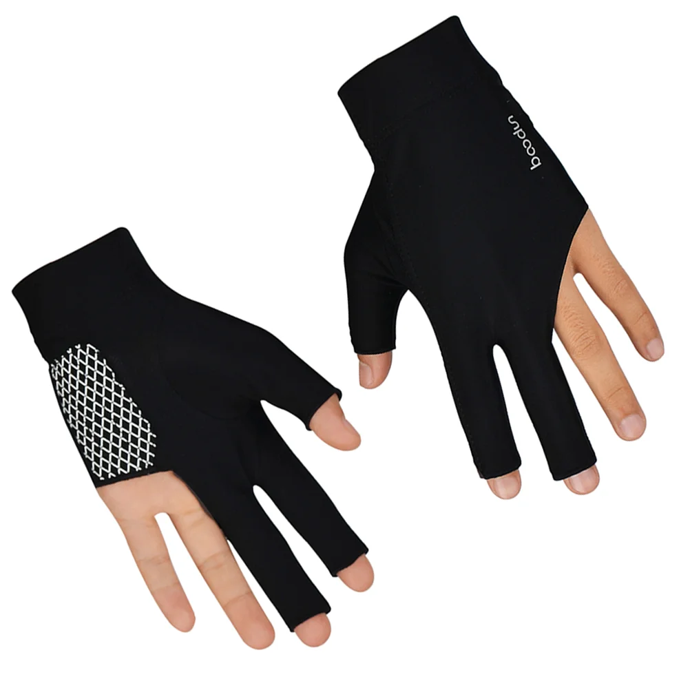 

Snooker Glove The Mitten 3 Fingers Gloves Workout for Men Billiard Cue Billiards