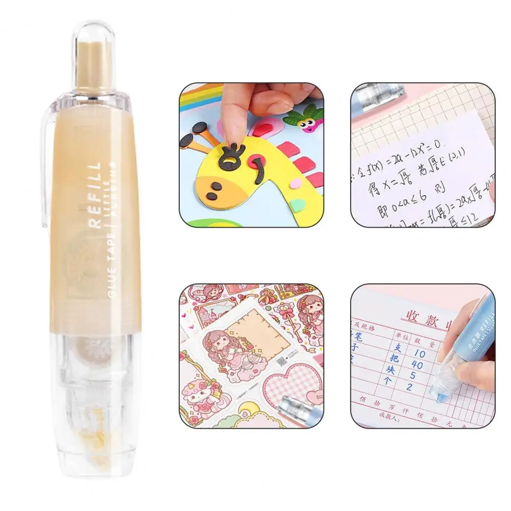 Cinta adhesiva retráctil para manualidades, rodillo de cinta doble para álbum de recortes, dispensador adhesivo para el hogar, escuela, fotos