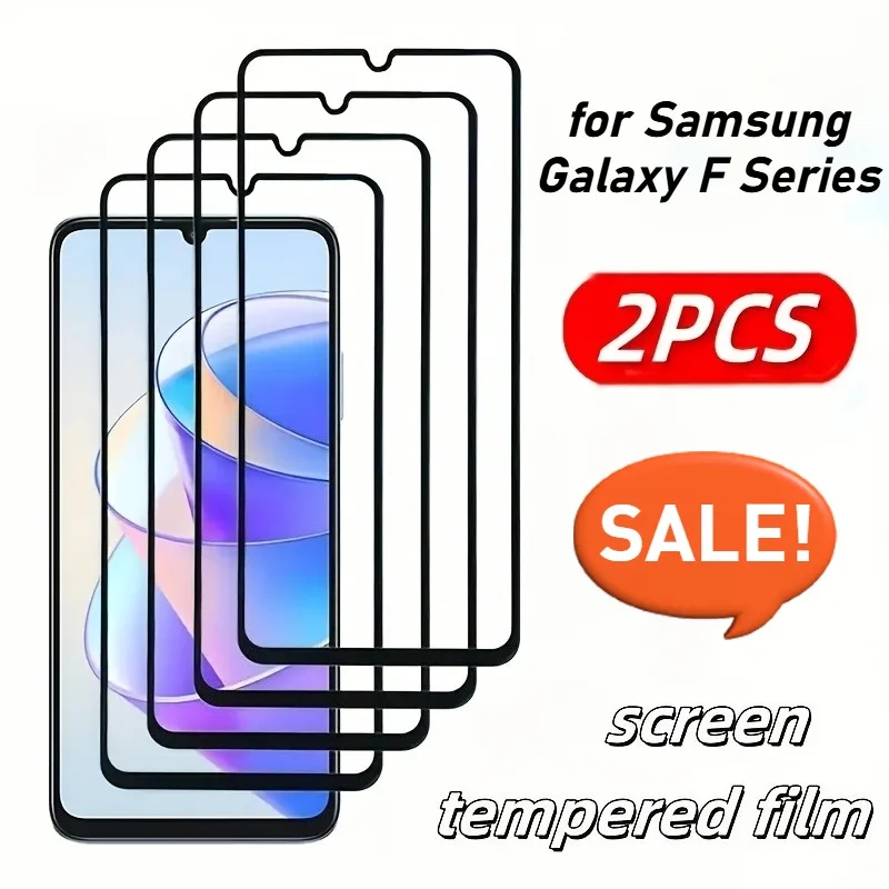 

2 шт. HD прозрачное закаленное стекло для Samsung Galaxy F16 F56 F54 F52 F15 F14 F13 F12 F02 F04 F05 F06 F42 F41 Защитная пленка для экрана