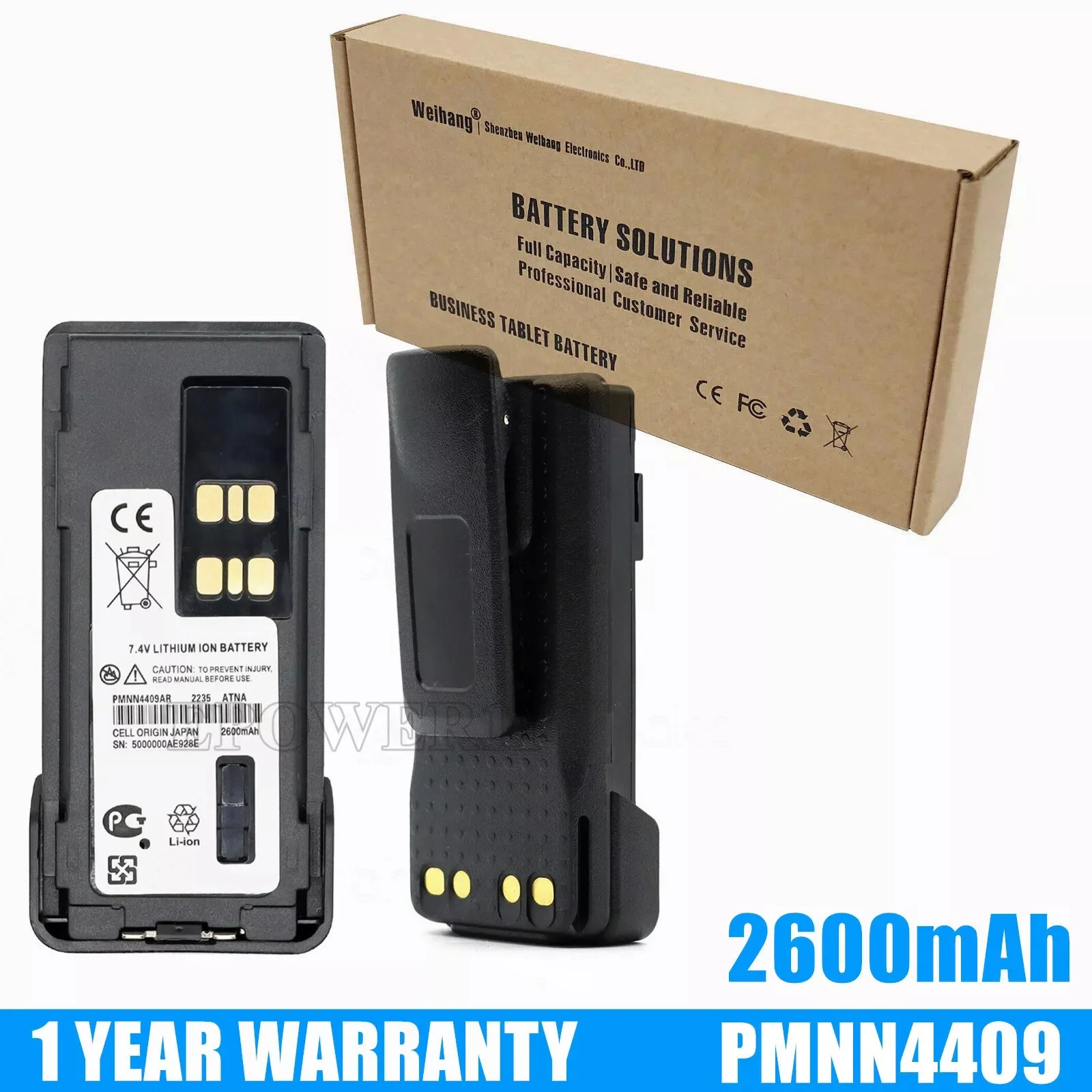 

New Battery PMNN4409 For Motorola APX1000 APX2000 APX4000 APX900 APX3000 DP4800 DP4801 DGP5050 DGP5550 XPR3300 XPR3500 XPR7350