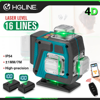 HGLINE 16 Lines 4D Laser Level leveling Tool Power Display Automatic 360℃ Horizontal And Vertical Cross Laser Machine