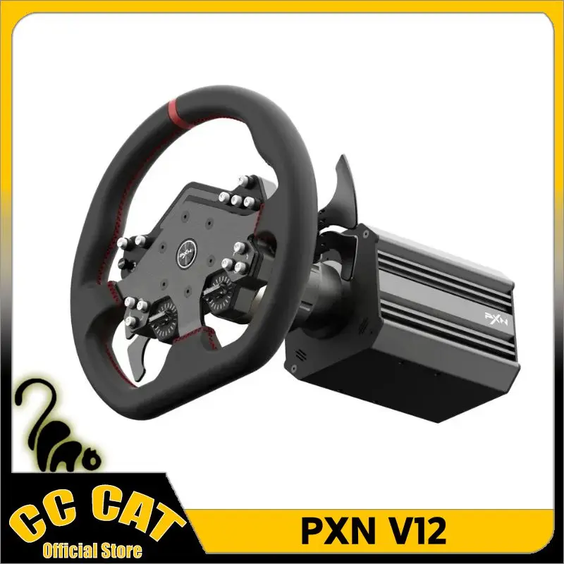 Pxn V12 Gaming Steering Racing Wheel Lite 6nm Real Direct Drive Force Feedback Simulator Custom For 7/8/10/11/Ps4/Xbox One Pc