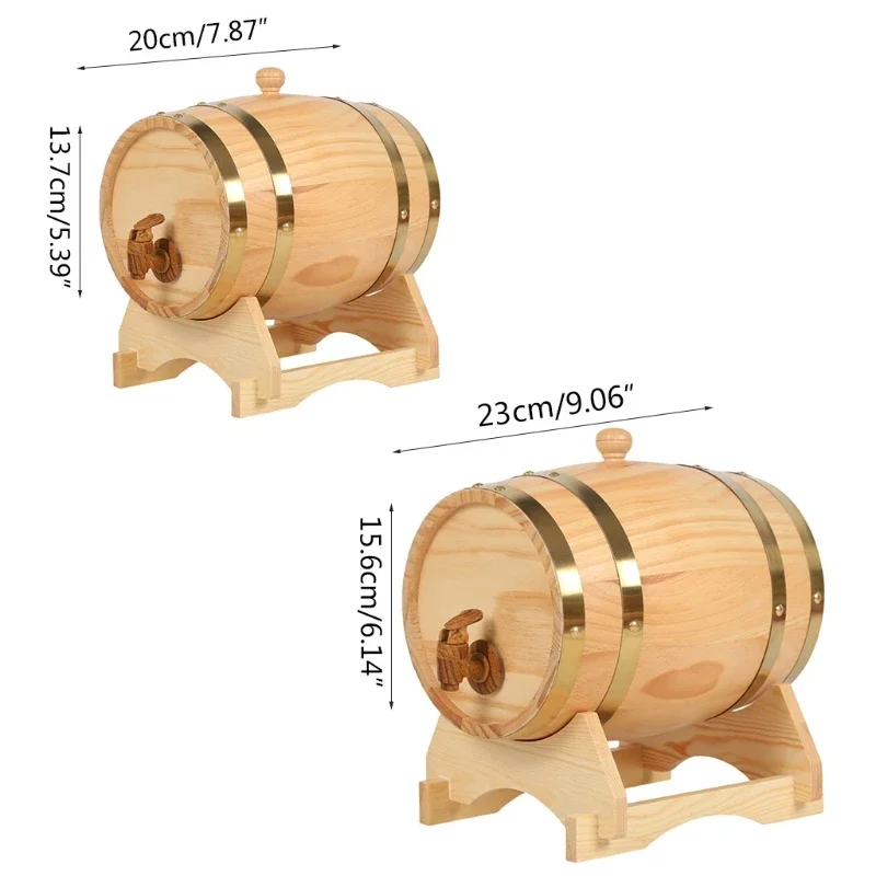 

Деревянный винтажный старинный бочонок для хранения вина, пива с деревянной подставкой, дозатор вина, дубовые и виски бочки, ведро