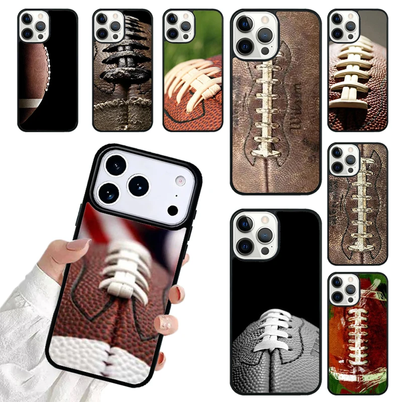 Coque de téléphone SOFT Football américain pour iPhone 17 16 15 14 13 12 11 Pro Max 17air, coque antichoc, fundas