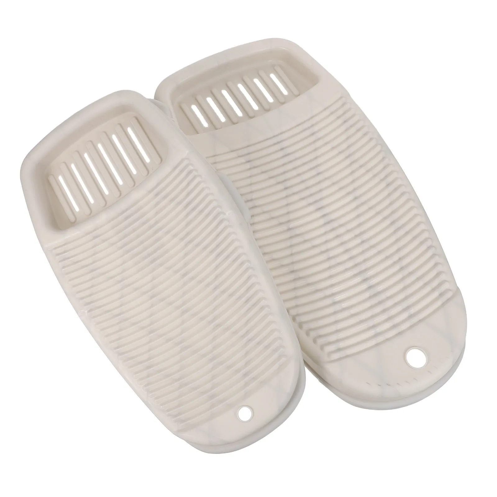 

2Pcs Portable Washboard Laundry Plastic Heavy Duty Scrubbing Board Non Slip Silicone Base Handwash Clothes Tool for Home Dorm