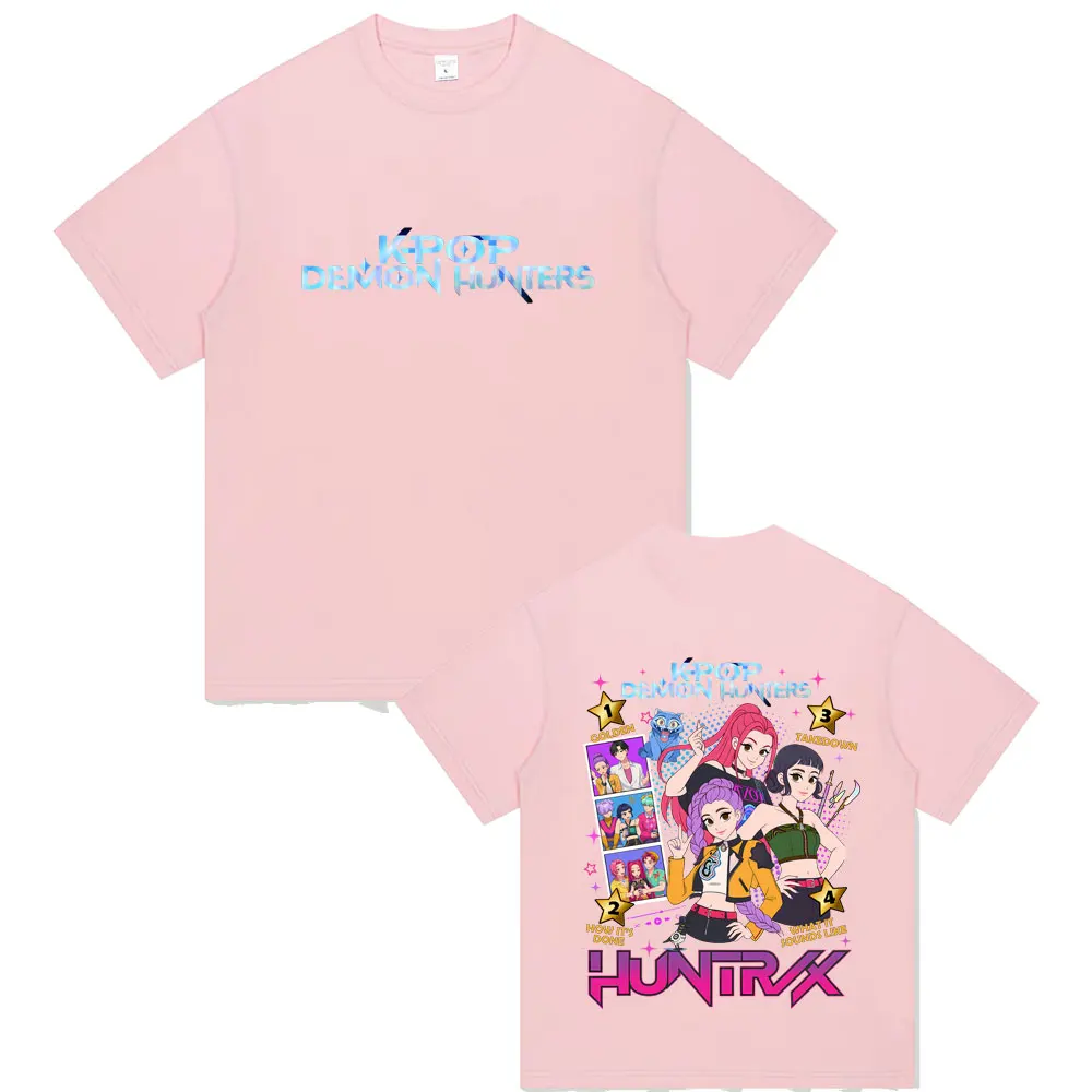 Kpop شيطان الصيادين ساجا بنين رومي ميرا زوي ديربي النمر الجرافيك طباعة تي شيرت الرجال النساء موضة عادية المتضخم تي شيرت بلايز