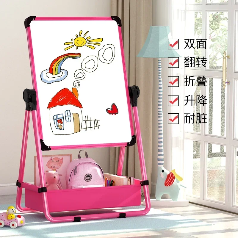 Children's drawing board Small blackboard Household bracket type Magnetic dust-free whiteboard Small easel Rewritable graffiti