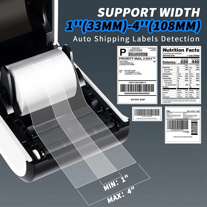 Imagem -06 - Impressora de Etiquetas Térmica sem Fio Bluetooth Portátil Móvel Barcode Printer Labeling Machine qr Code Support Aimo-d520