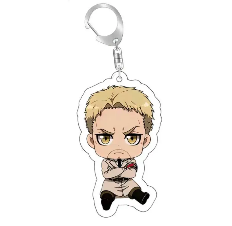 Acrylic Keychain for Attack On Titan Eren Yeager Zeke Yeager Wings of Freedom Erwin Smith Q Version Anime Peripheral Pendant