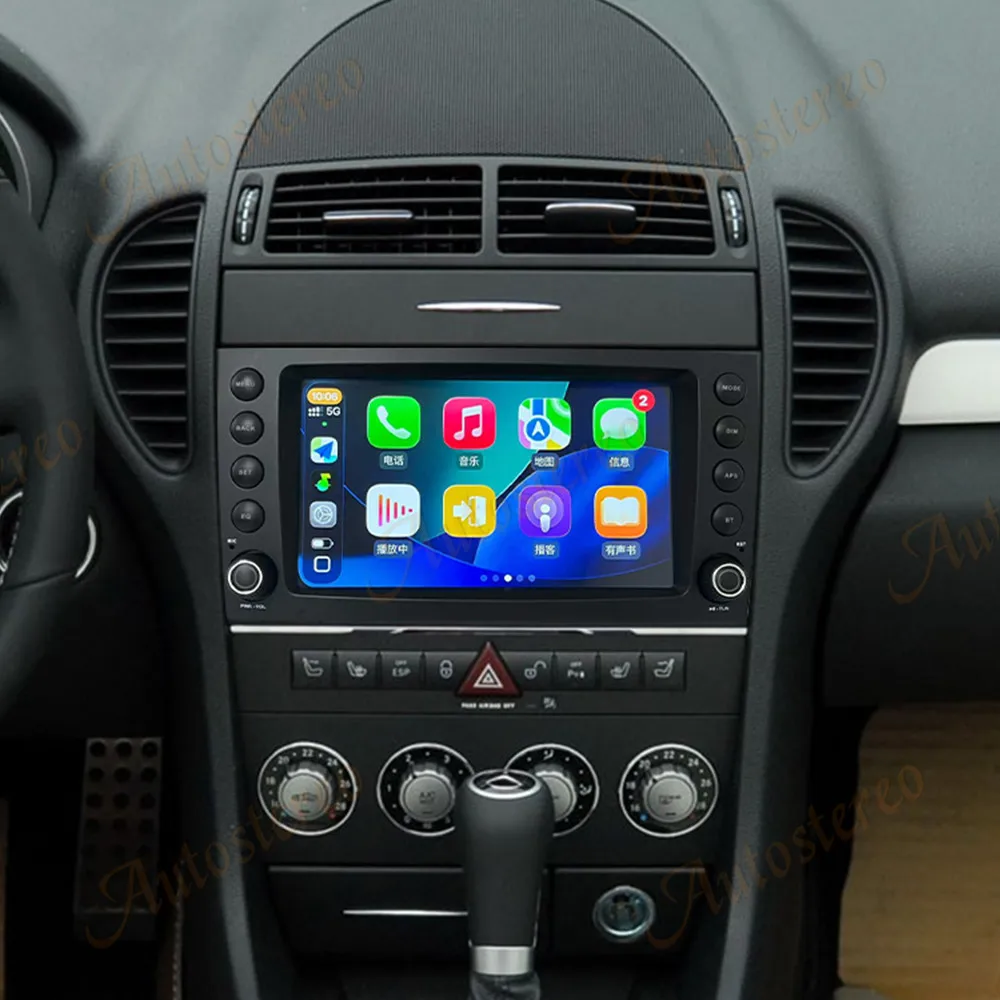 Navegación GPS para coche Carplay Android 14 de 8 pulgadas para Mercedes Benz SLK 2004-2010 unidad principal reproductor Multimedia Radio para coche Auto