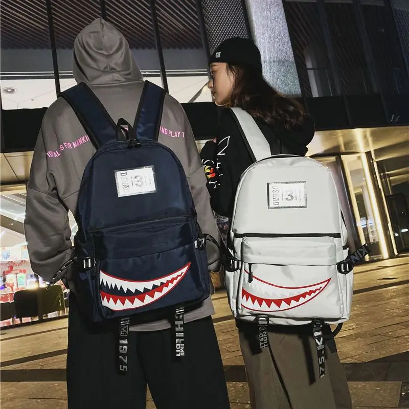 Fashion Shark Backpack Winter Lovers Travel Bagpack Women Laptop Mochila For Teenager Bookbag  School Bag Men Rucksack