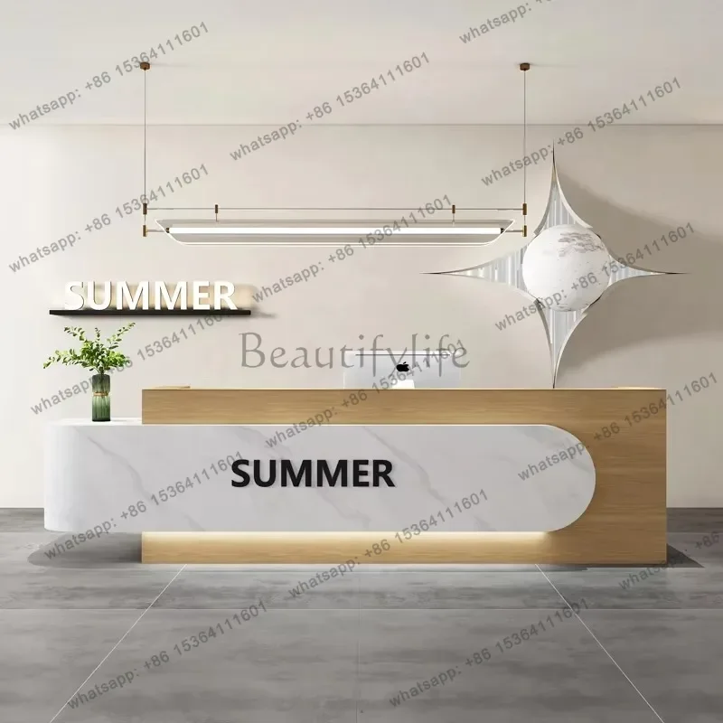 PG Boutique Front Desk Reception Counter Luxury Classic Business Reception Desks Beauty Salon Mostrador Recepcion Office
