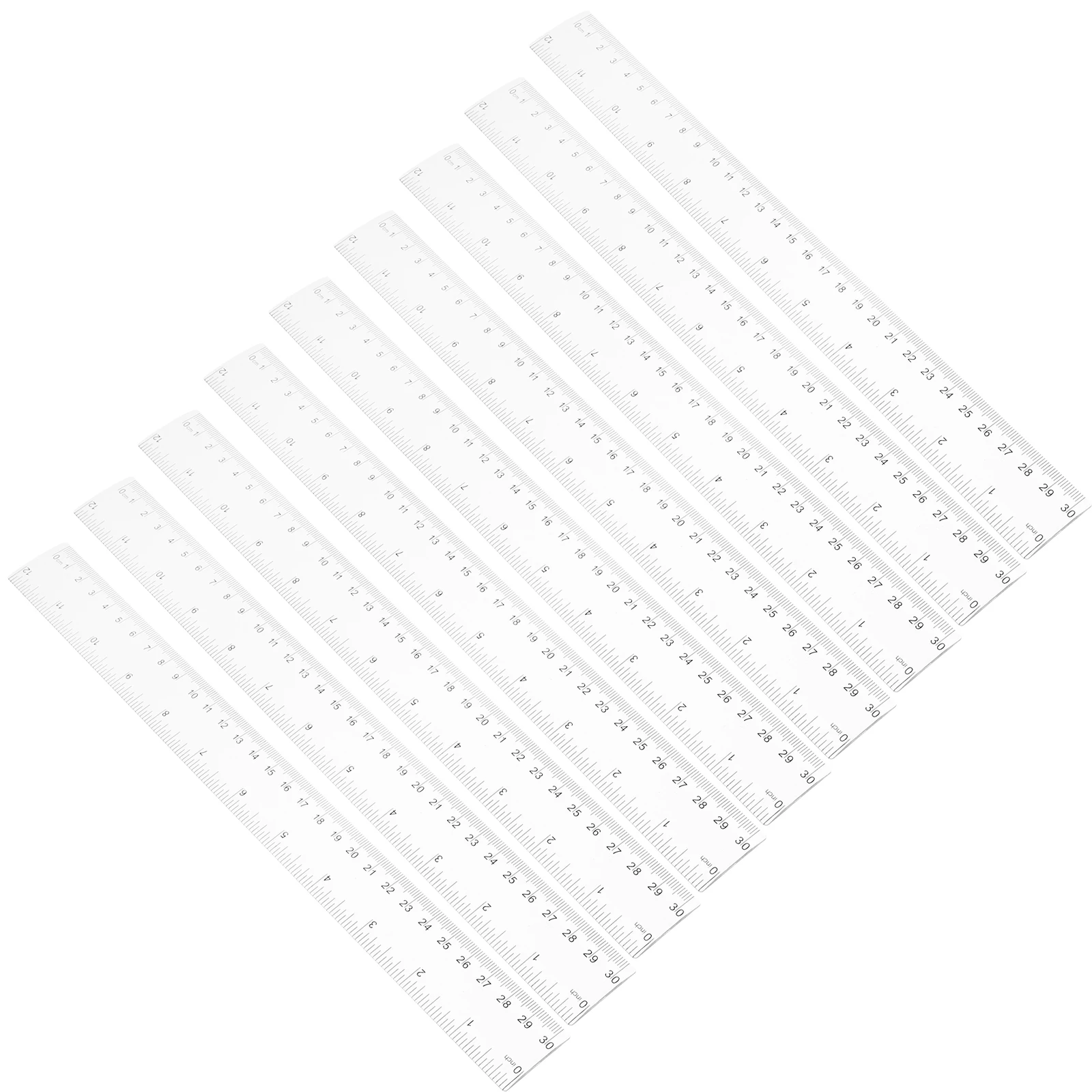 

10Pcs Transparent Scale Rulers Set Lightweight Measuring Tools for Architecture Drawing Student School Stationery Supplies