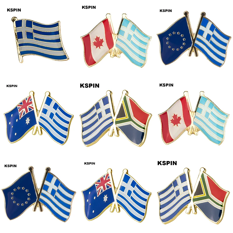 Greece Flag Laple Pin Badge Brooch