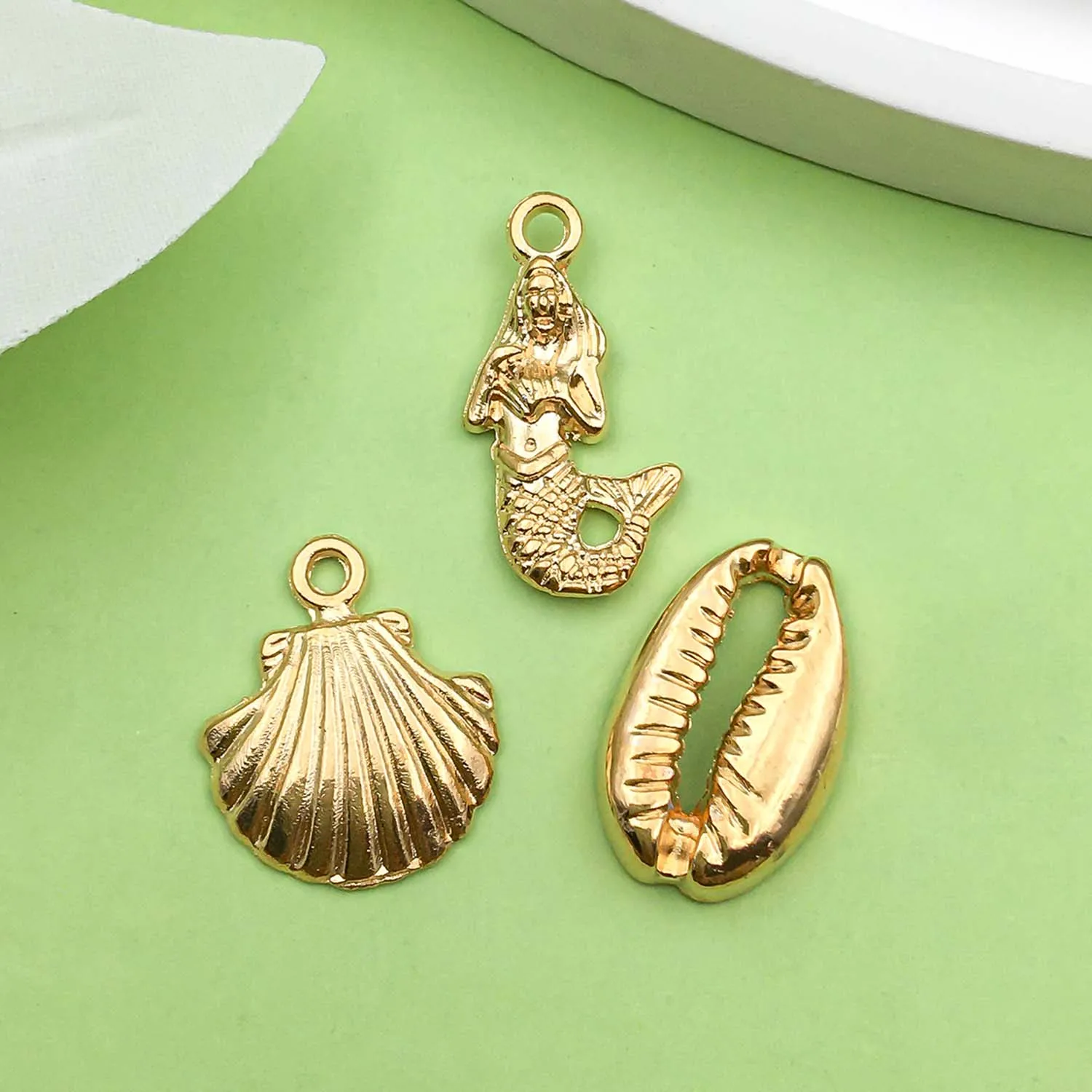 16/20pcs Marine Lfe Charms Alloy Turtle, Shell, Starfish Design Pendants For DIY Bracelet Necklace Jewelry Making Accessories