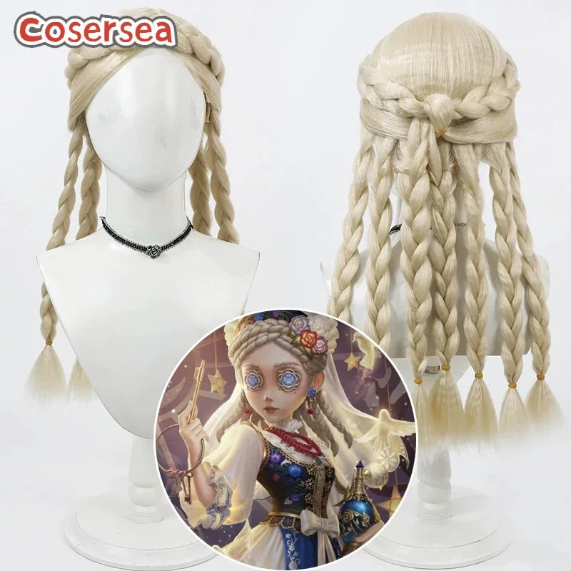 

Cosersea Vera Nair парики для косплея Identity V Vera Nair 50 см женский длинный светло-русый плетеный парик синтетические волосы термостойкие