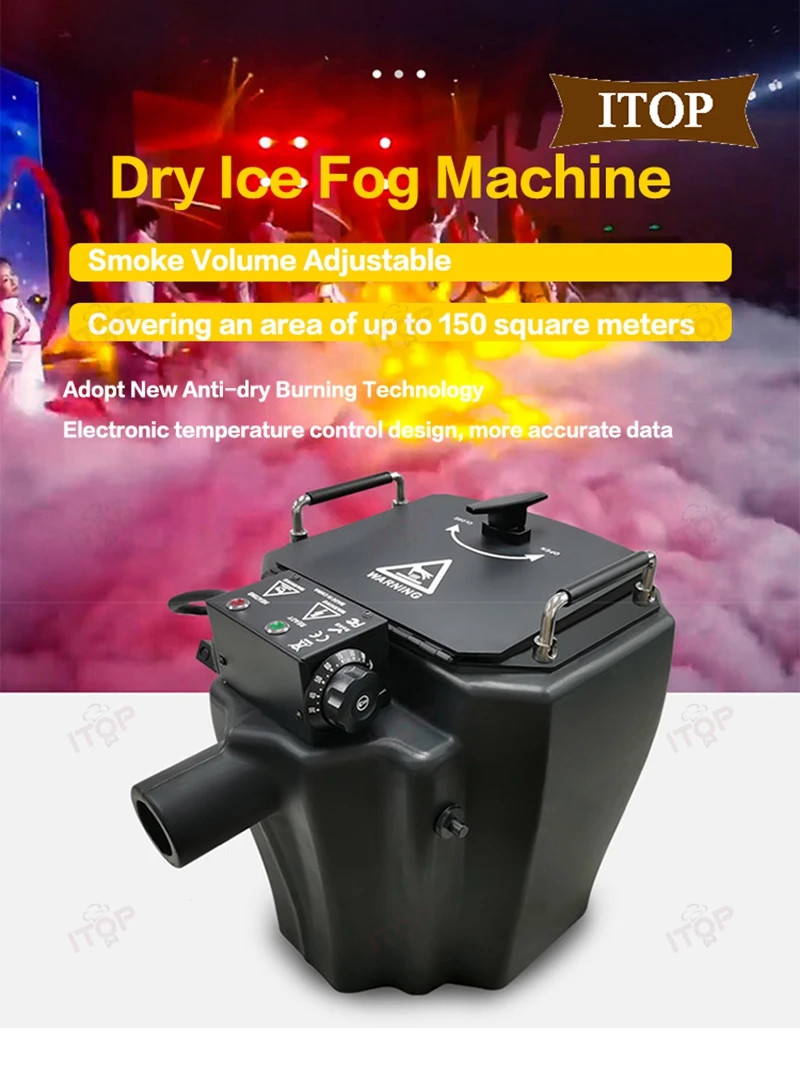 

ITOP Dry Ice Sprayer Dry Ice Fog Machine Smoke Spray Jet Low Ground Nimbus Machine Dry Ice Maker for Stage Wedding Bar 110V 220V