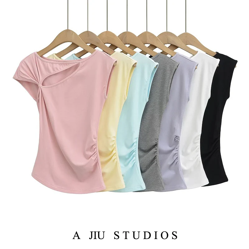 

Женская футболка Spicy ort Sve, облегающая внутренняя одежда, летняя футболка с вырезом на талии, топ с завязками на плечах, дизайн Sensation