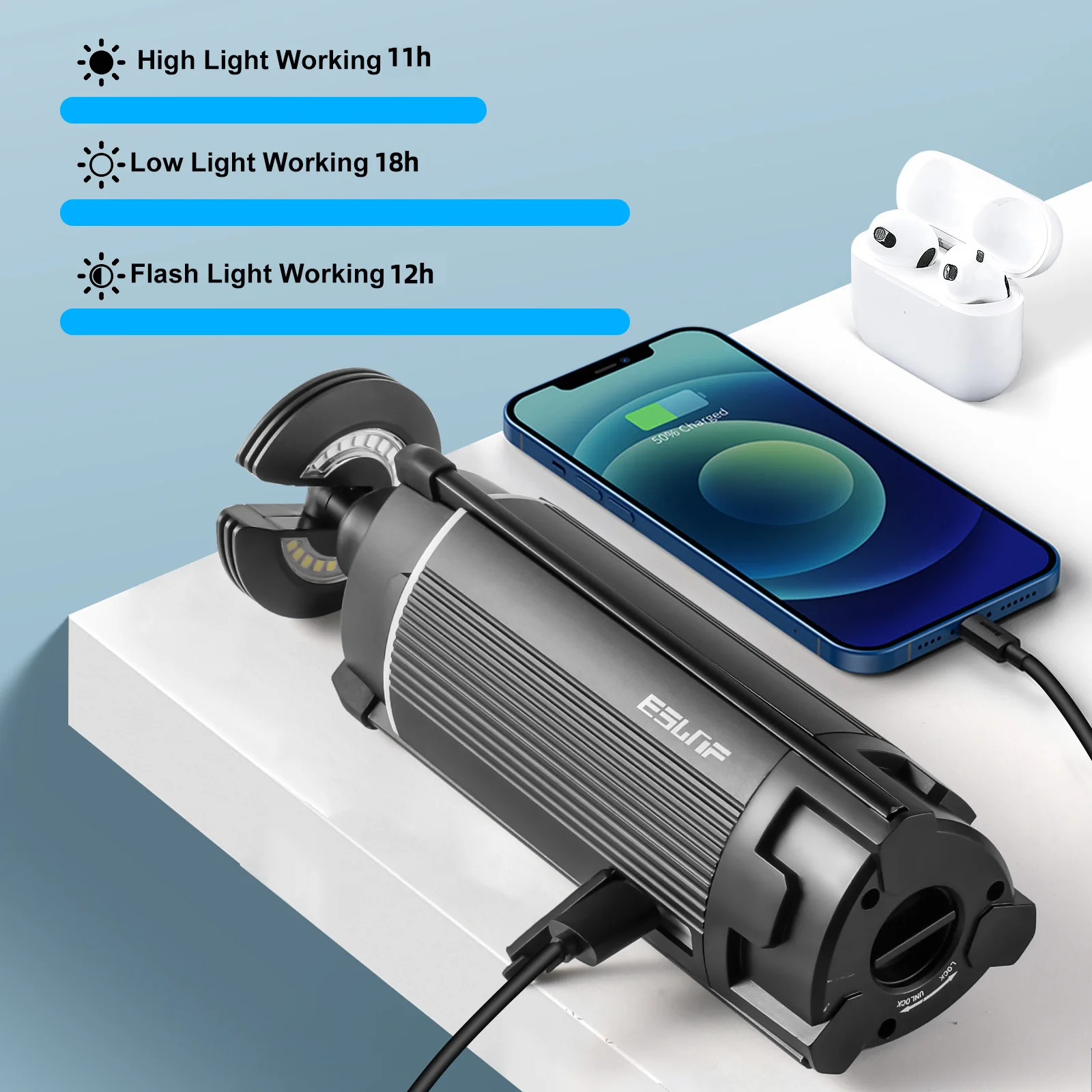 10800mAh Rechargeable Collapsible Telescoping Lantern Waterproof Portable Outdoor Camping Light for Hiking Fishing Emergency