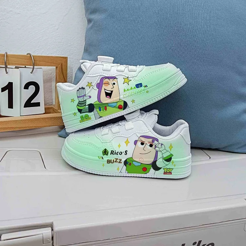 

Kids Cartoon Buzz Lightyear Sneakers Fashion Low-Top Casual Shoes Breathable Non-Slip Walking Shoes for Boys and Girls