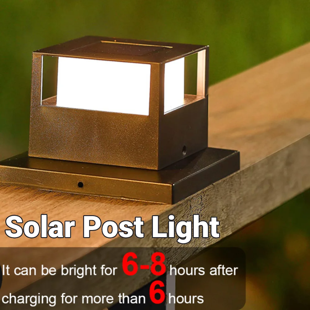 

Солнечная батарея, палубный светильник, водонепроницаемый садовый забор, колонные фонари, уличное освещение для сада, коридора, украшение