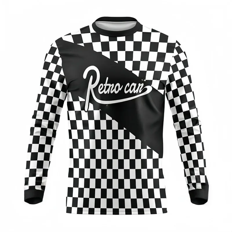 

Модная мотоциклетная футболка с 3D принтом и длинным рукавом, быстросохнущая дышащая рубашка для верховой езды для байкеров, мужчин и женщин