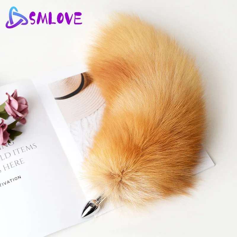 Anal Plug Real Fox Tail Separable Cosplay Butt Plug Anal Sex Tail Adult Products Anal Sex Toys for Woman Couples Men Sexy Shop