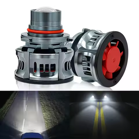 1PC Laser Lens Car H7 H11 Lens Headlight 12V H8 H9 9006 HB4 Led Fog Light Bulb Fog Lamp White 6500k Turbo Fog Light