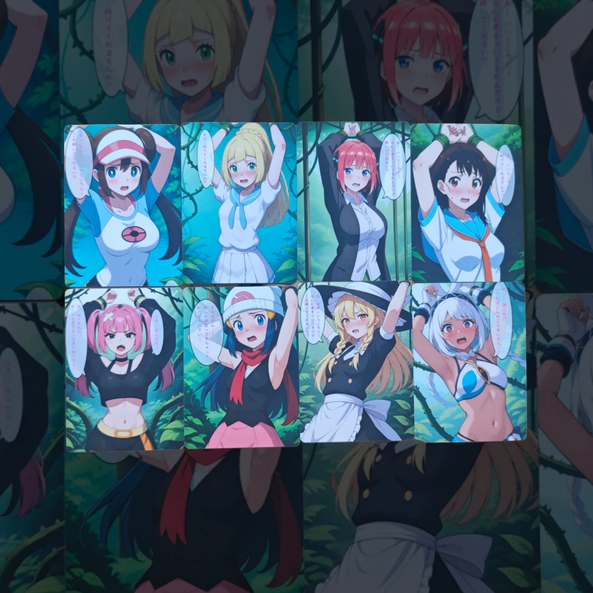 Animation Sexy Cards Pocket Monsters Double side Lillie Rosa Mosaic-free DIY Card Adult Toys 18+ Anime Figure ACG