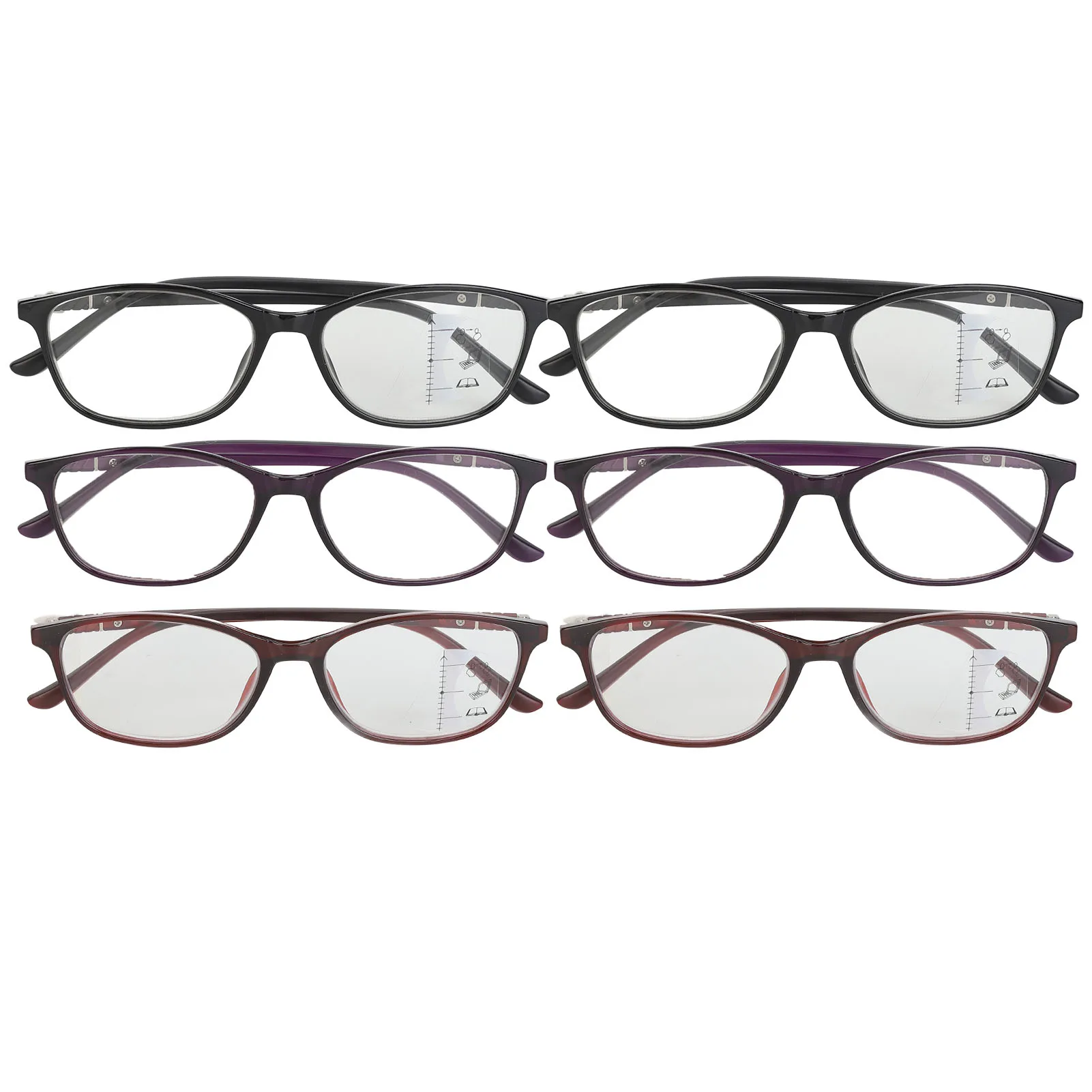 Multifocus Reading Glasses Progressive Multifocal Glasses Anti Blue Ray Lightweight Frame Prevent Eye Fatigue Flexible for TV