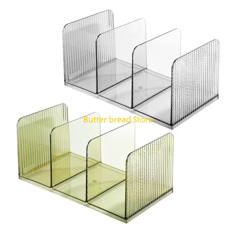 

W89C Подставка для книг, 3 секции, акриловая подставка для книг, подставка для журналов, 3 отделения, экономия места, органайзер