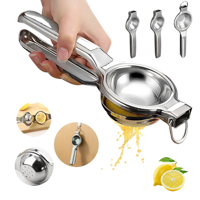 ポータブルステンレススチールレモンスクイーザー、手動ジューサー、耐久性のあるオレンジスクイーザー、家庭用小型クリエイティブジューサー、キッチンアクセサリー
