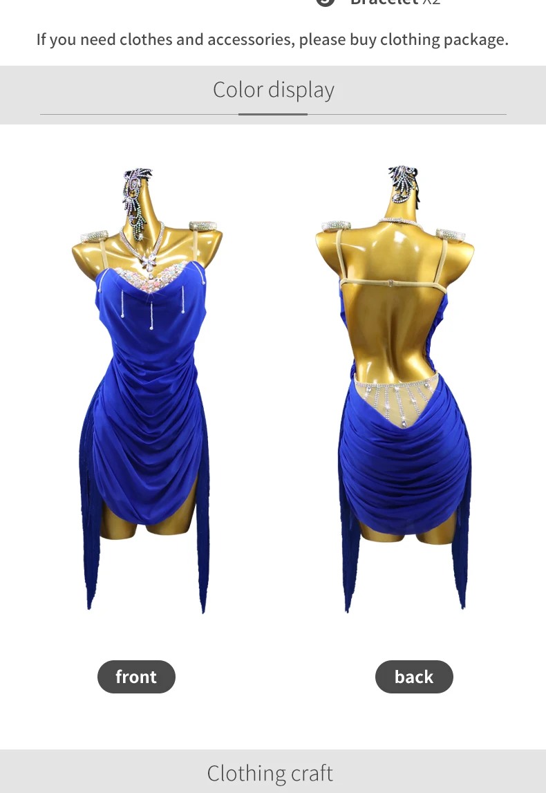 2026 Lateinamerikanisches Tanzkostüm, elegantes Kleid für Damen, sexy Standard-Ballkleidung, Mädchen-Ballkleid, Tanzkleidung, Rock, Samba-Abendgarderobe – Detail 5