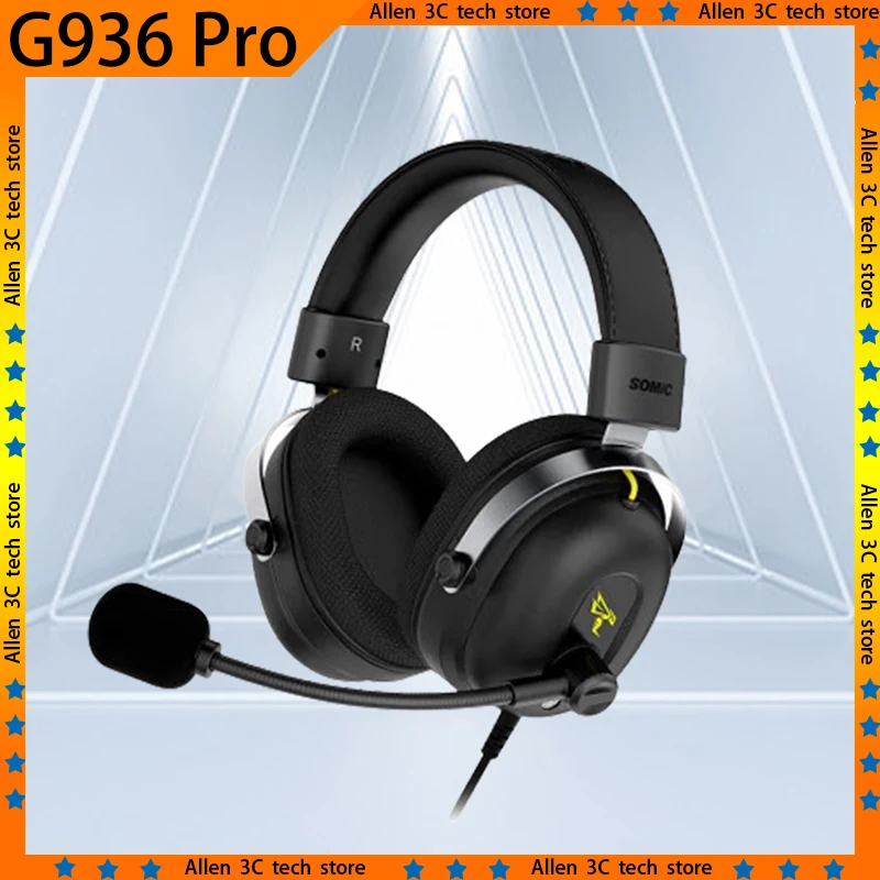 SOMIC-auriculares G936 Pro Plus para videojuegos, cascos con cable, estéreo 7,1, micrófono con cancelación de ruido, Esports, para Pc