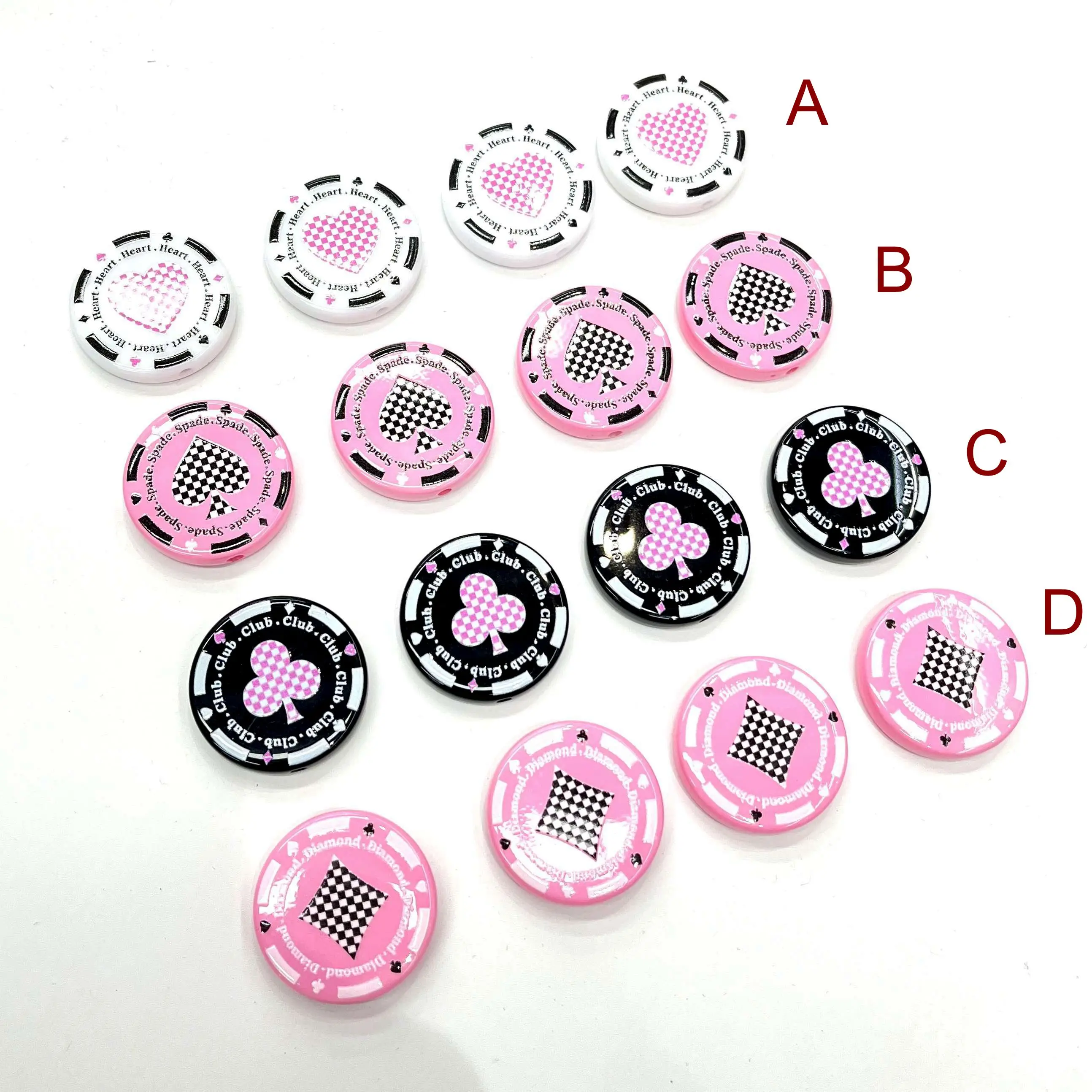 10pcs/lot DIY Creative Chip Resin Beads Charms Beadable Pen Beaded Mobile Chains Handmade Materials Accessories N284