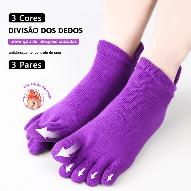 Women's Five-Finger Socks Anti-Slip Adher Fitness Low Ankle Home Tocks Yoga Socks