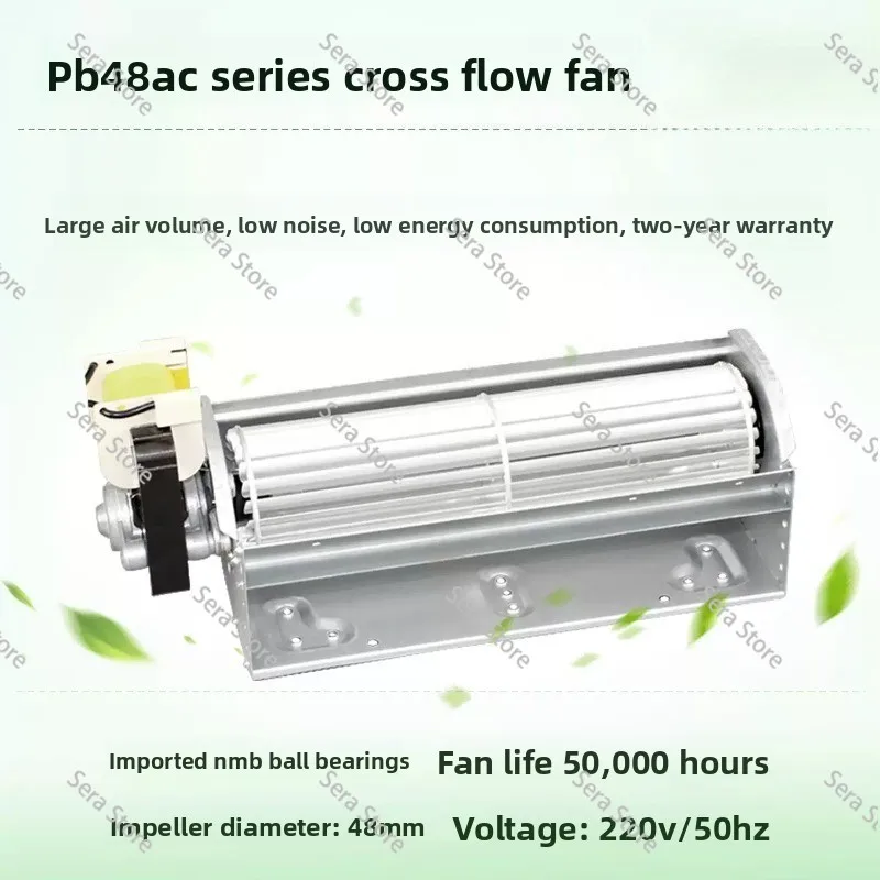 Drum Fan Ball Bearing Cross Flow Ventilation Diameter 48MM AC 220V 120V AC Cross Flow Fan PB-48 AC Series