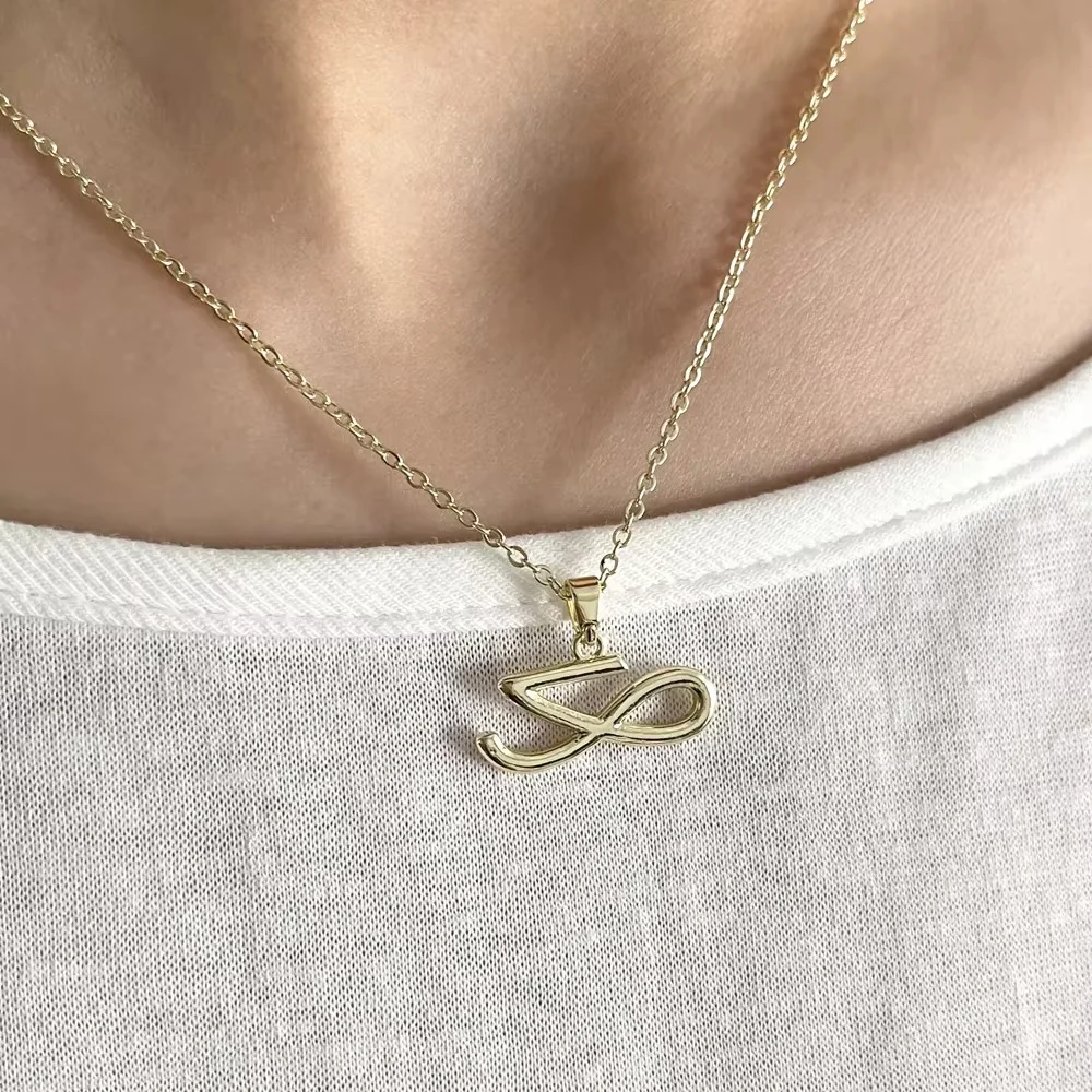 Personalized Jeon Jung Kook Letter Necklace 전정국 Pendant Unisex Korean Fashion Clavicular Chain Jewelry Fans Couple Gift