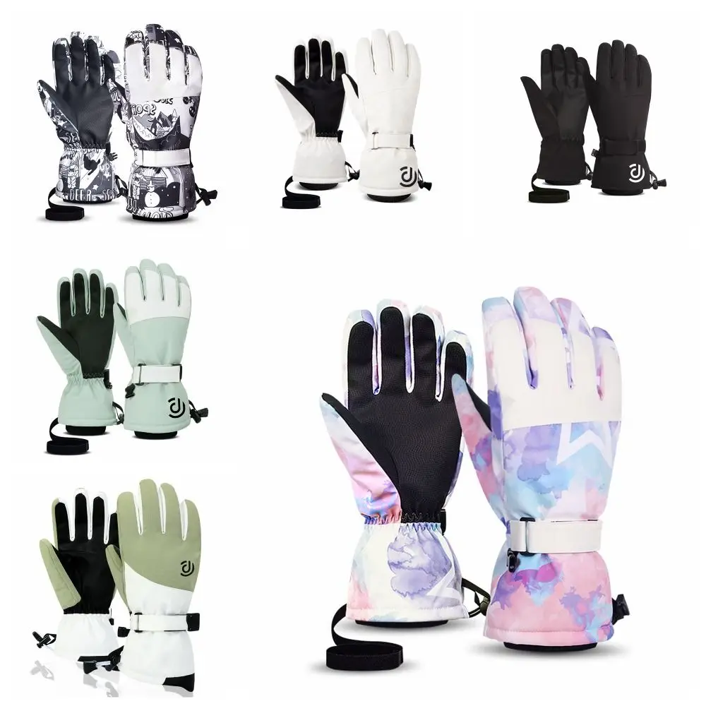 

1 Pair Full Finger Ski Warm Gloves Adjustable Touch-Screen Snow Warm Gloves Thicken Non-slip Winter Warm Gloves Snowmobile