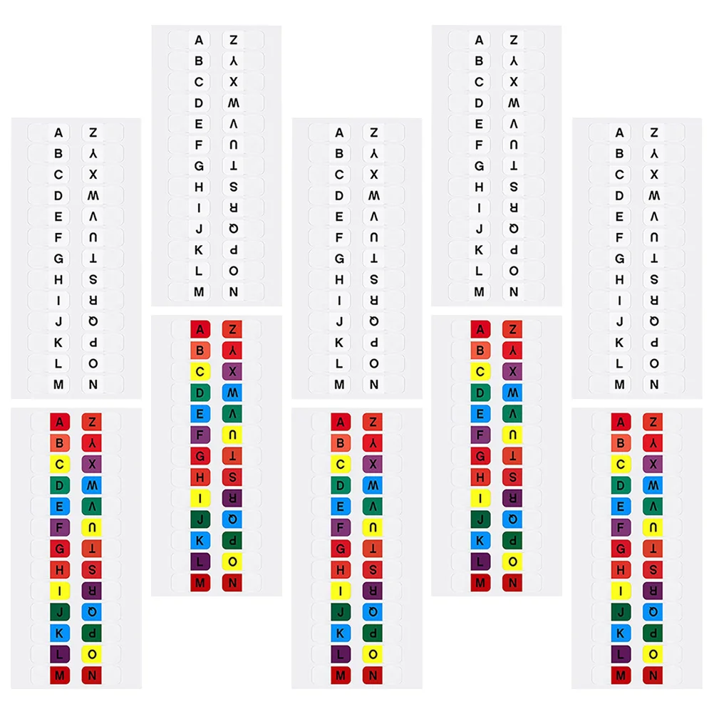 

30 Sheets Index Label Sticker Tabs Small Sticky Adhesive Scrapbooking Bookmark Plastic Alphabet The Pet Student