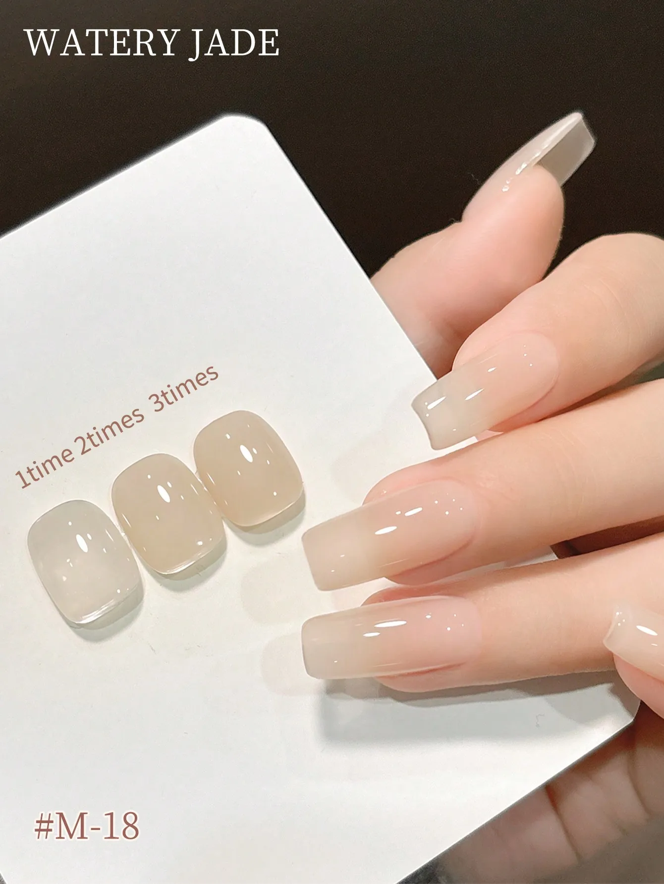 6 Farben 15 ml wässriges Jade-Gel, reiner Nagellack, Gel-Nagel, fügen semi-permanenten Soak Off UV-LED-Konstruktionsgel-Lack hinzu – Detail 5