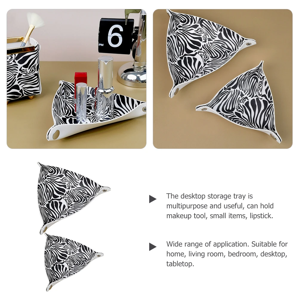 

2 Pcs Makeup Storage Tray Desktop Jewelry Box Lipstick Holder Multi functional Bedroom Supplies Safe Useful
