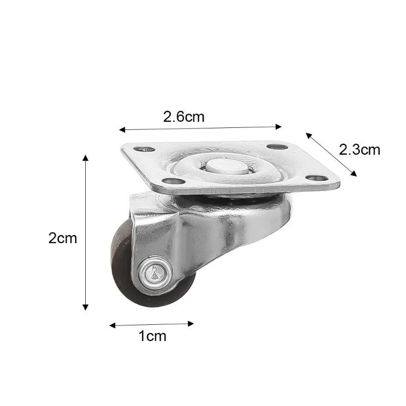 Universelle Möbelrolle mit Rollen und weichem Gummi 360° ° Rotationsrolle für Möbel, Müll, Aufbewahrungsboxen, robuste Lenkrollen – Detail 10
