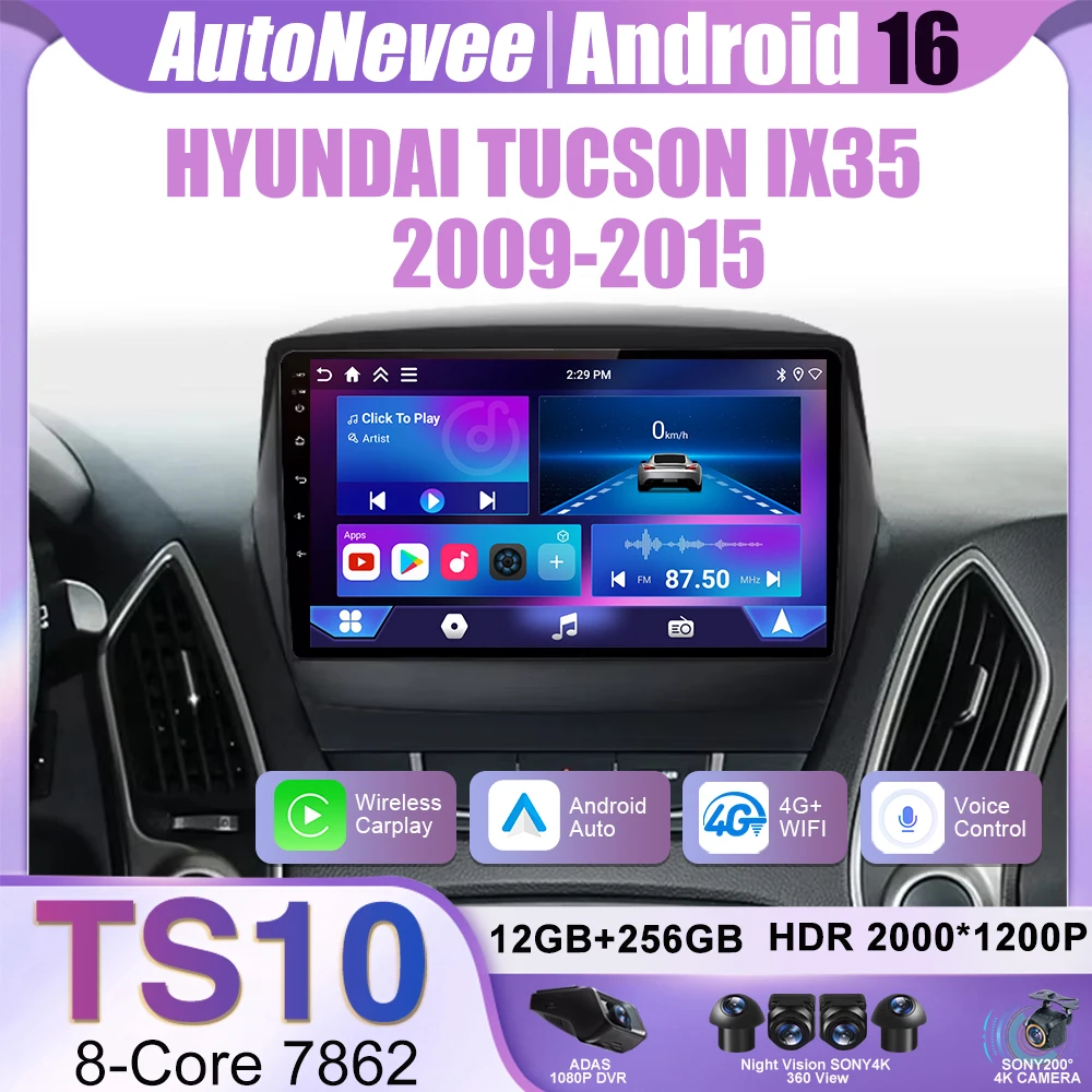 

Android Auto для HYUNDAI TUCSON IX35 2009-2015: автомобильная мультимедийная система, радио, видеоплеер, аудиоэкран, навигация, GPS