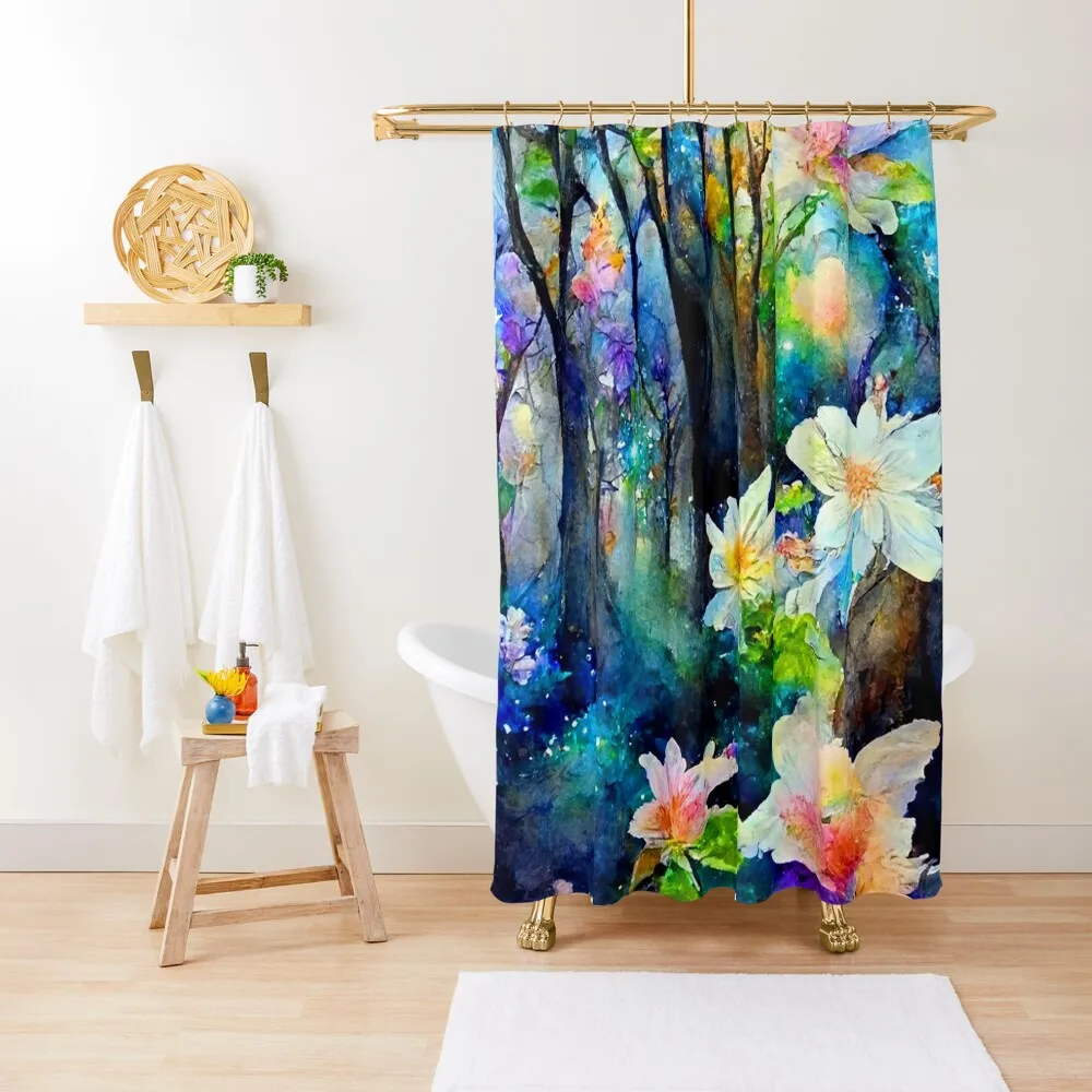 

The Perfumed Forest Shower Curtain Waterproof Shower And Anti-Mold For Shower Set For Bathroom Bathroom And Curtain