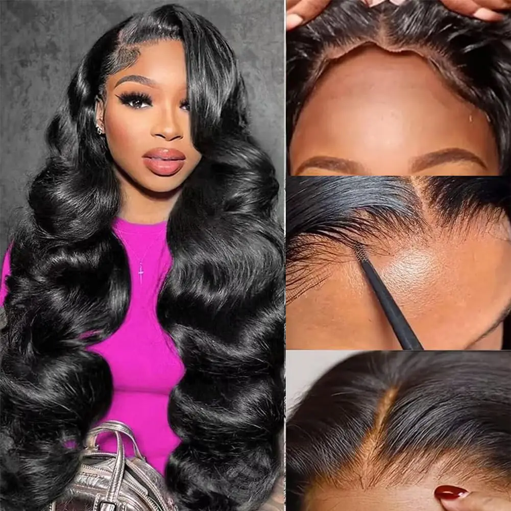 الجسم موجة غلويليس الباروكات 5x5 HD الدانتيل ارتداء الشعر البشري والذهاب غلويليس الباروكات الدانتيل الجبهة الباروكات الشعر البشري 180% الكثافة